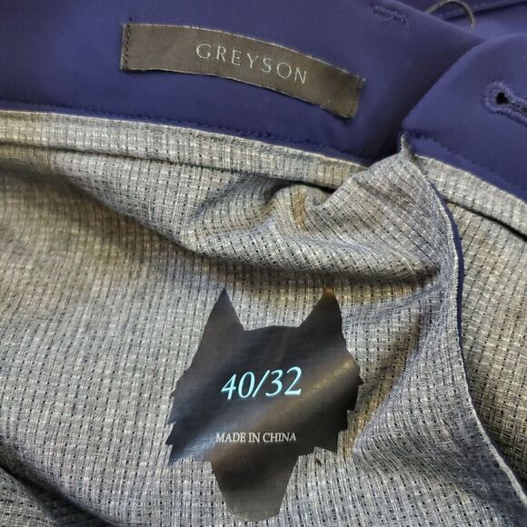 NEW GREYSON Montauk Trouser Mens Size 40/32 Maltese Blue golf Office Stretch - Picture 10 of 15